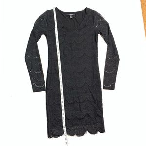 Forever 21 black long sleeve lace dress
